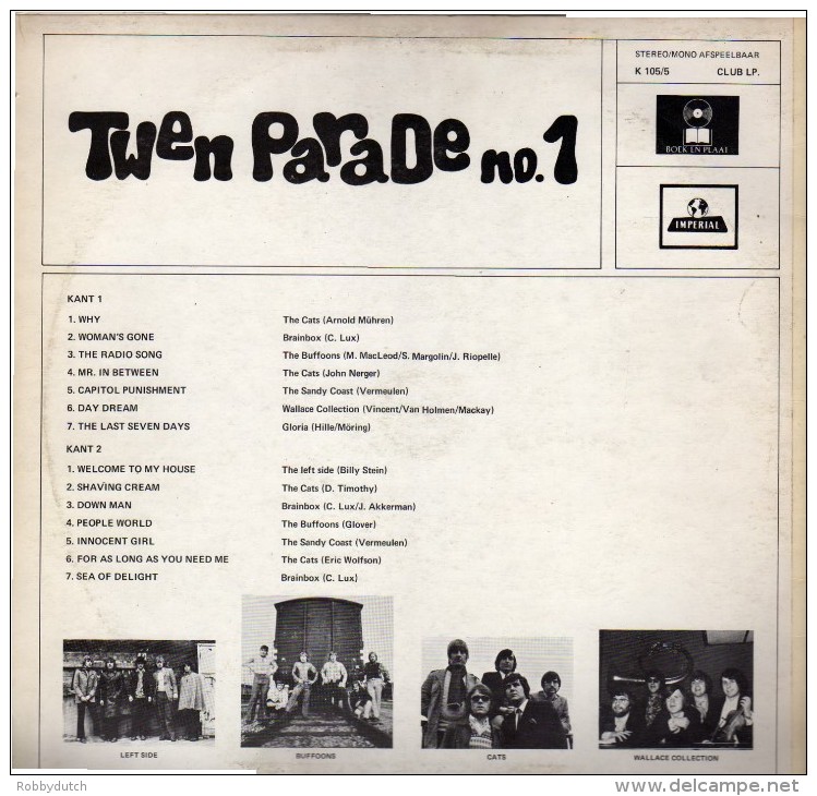 * LP *  TWEN PARADE No.1 -  CATS / BRAINBOX / BUFFOONS / SANDY COAST A.o. (Holland 1969) - Compilaties