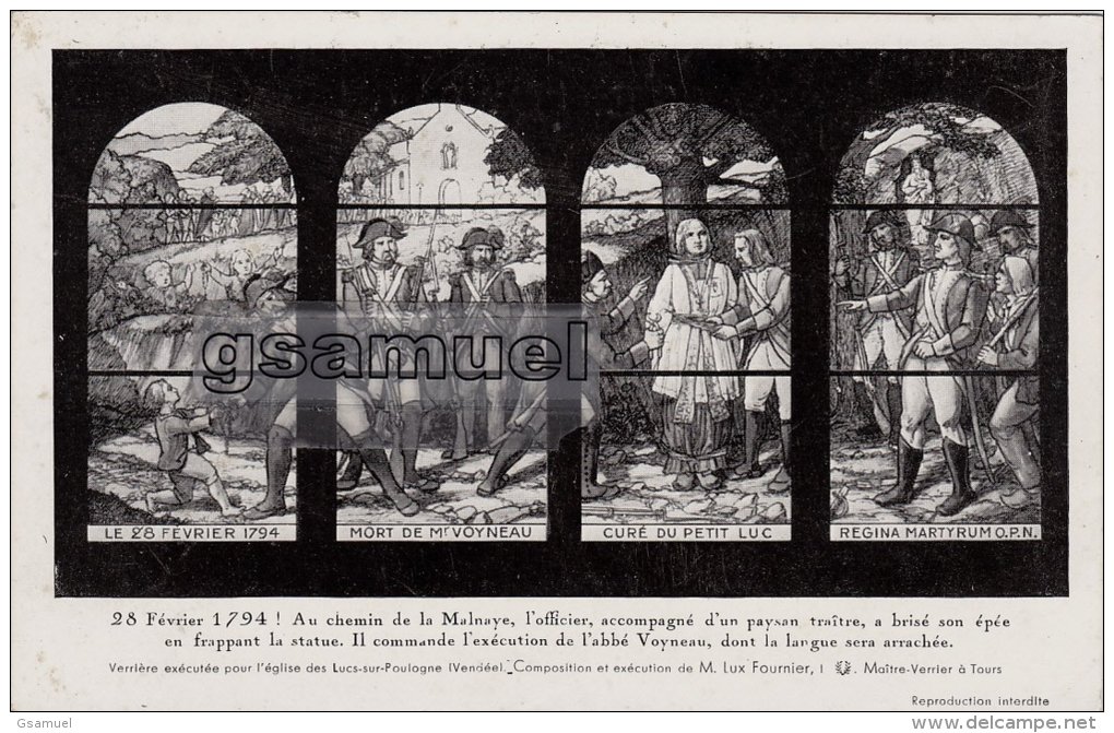 [85] Vendée &gt; Verrière Exécutée Pour L&rsquo;église Des Lucs Sur Boulogne &ndash; Composition Et Exécution De M. Lux - Les Lucs Sur Boulogne