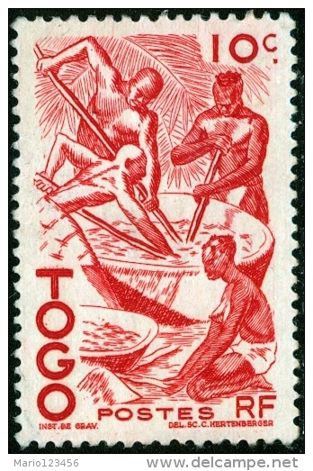 TOGO, COLONIA FRANCESE, FRENCH COLONY, NATIVE SCENES, 1947, FRANCOBOLLO NUOVO (MNG), Mi 195, Scott 309, YT 236 - Gebruikt