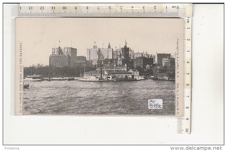 PO8759C# LOWER NEW YORK AND THE BATTERY  No VG - Panoramic Views