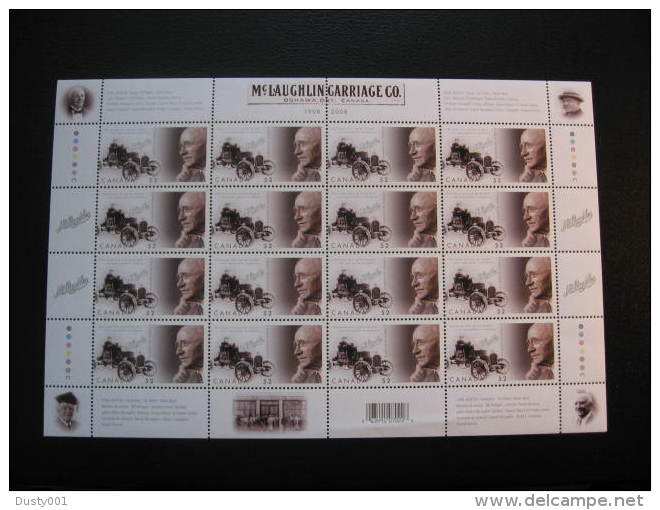 F08-31  SC# 2284  Feuille De 16, Robert Samuel McLaughlin; Sheet Of 16;  2008 - Fogli Completi