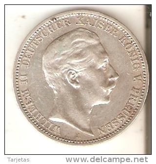 MONEDA DE PLATA DE ALEMANIA DE 3 MARK DEL AÑO 1911 LETRA A (COIN) SILVER,ARGENT. - 2, 3 & 5 Mark Silber