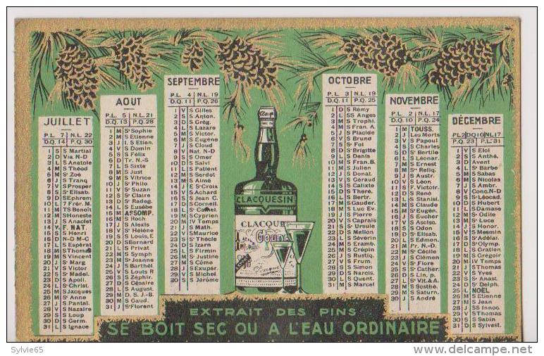 CALENDRIER  PETIT  FORMAT CLACQUESIN 1933 - Small : 1921-40