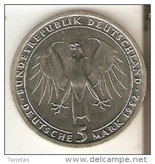 MONEDA DE ALEMANIA DE 5 MARK DEL AÑO 1982 LETRA D  (COIN) - 5 Marcos