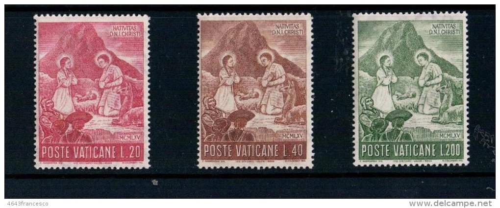 1965 12 Serie Complete Nuovi Gomma Integra .Natale - Unused Stamps