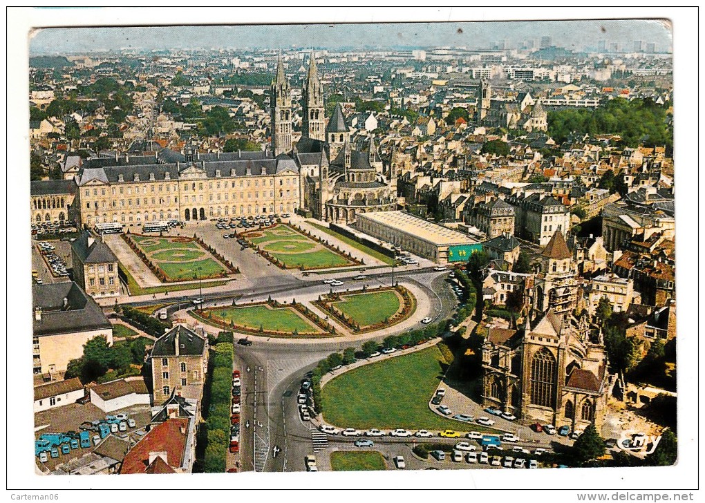 14 - Caen - Vue Aérienne - Au Premier Plan, Le Vieux Saint Etienne, La Place Guillouard - Editeur: Le Goubey N° 1069 - Caen