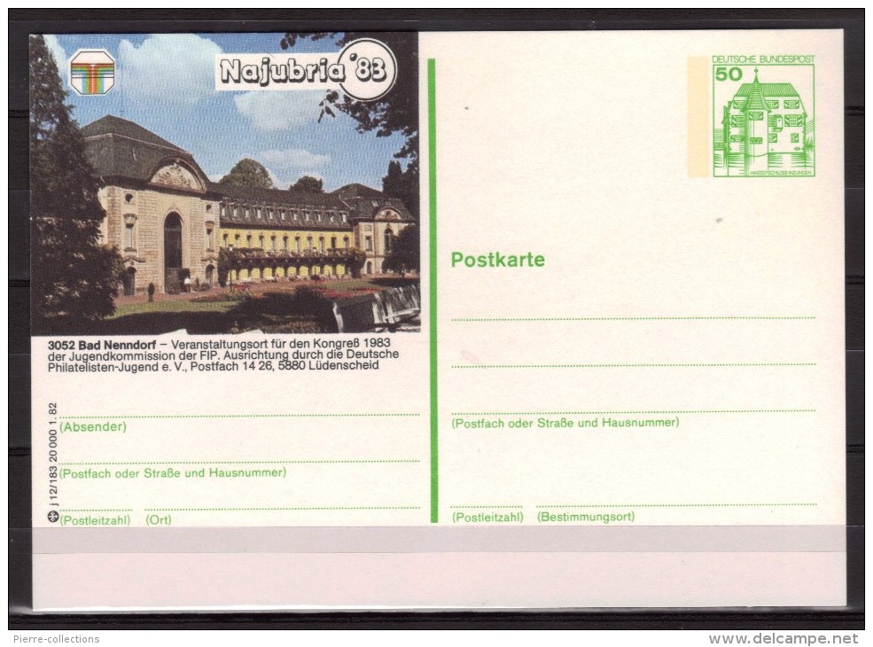 Allemagne Fédérale - Entier Postal Neuf ** - Bad Nenndorf - Najubria 83 - Illustrated Postcards - Mint