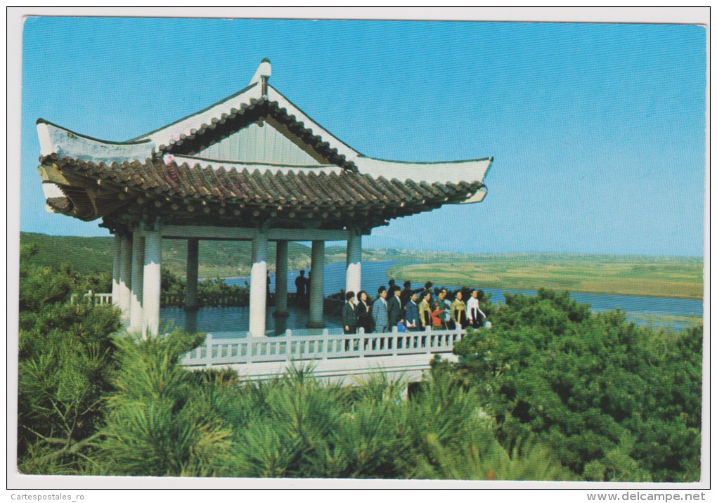 The Mangyong Gak Pavilion On Mangyong Bong Hill-korea-north-unused,perfect Shape - Corée Du Nord