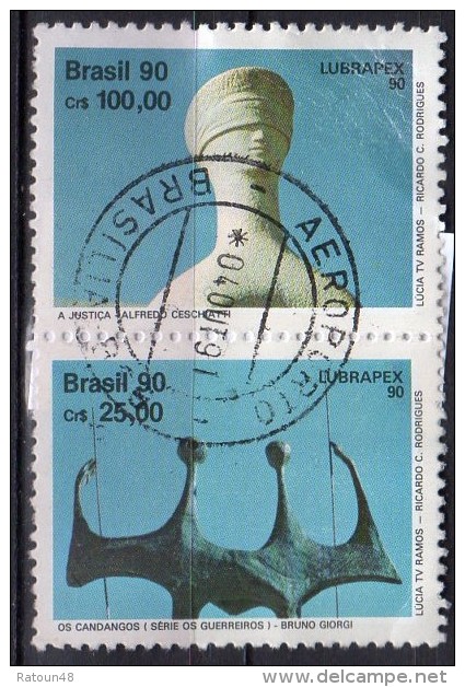 N° 1982-1984 Se Tenant - Oblitéré - LUBRAPEX    -  -Brésil - Used Stamps