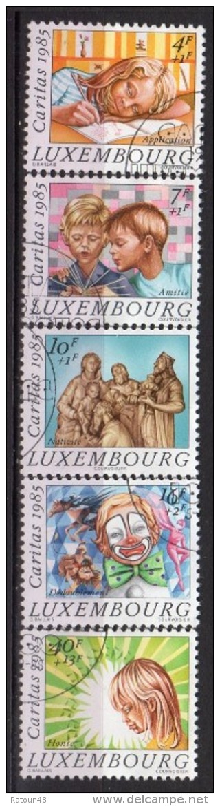 Série N° 1088 à 1092  - Oblitéré -Caritas 1985  -Luxembourg - Used Stamps