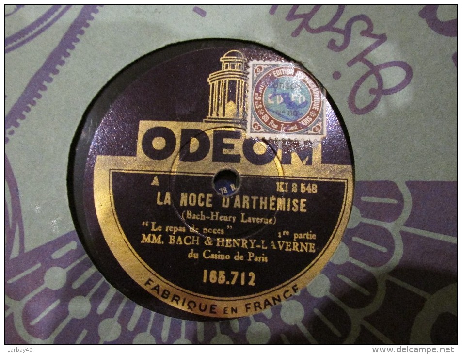 78 Tours LA NOCE D ARTHEMISE EN 2 PARTIES N 165.712. - 78 Rpm - Gramophone Records