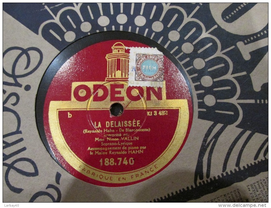 78 Tours Les Etoiles - La Delaissee  - Odeon 188740 - Ninon Vallin - 78 Rpm - Schellackplatten