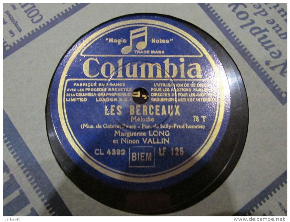 78 Tours Apres Un Reve  - Les Berceaux - - 78 T - Disques Pour Gramophone