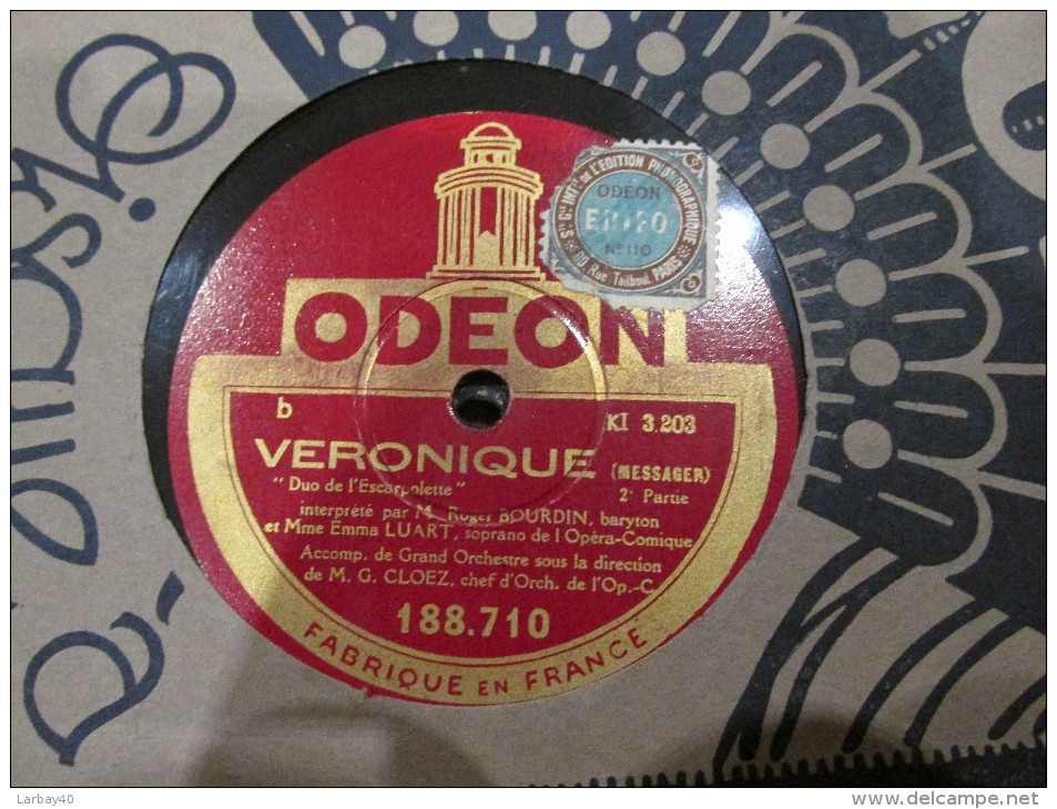 78 Tours Veronique  - Odeon 188 710 - 78 T - Disques Pour Gramophone