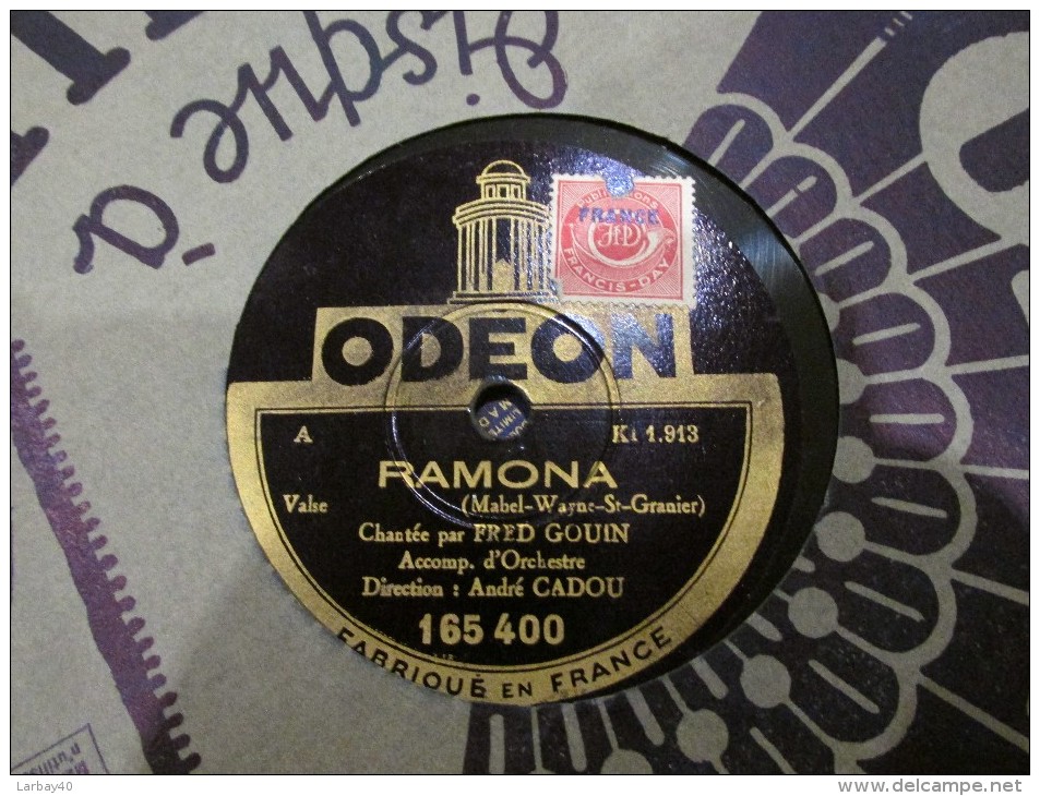 78 Tours My Blue Heaven - Ramona - Fred Groin  - Odeon 165 400 - 78 Rpm - Schellackplatten