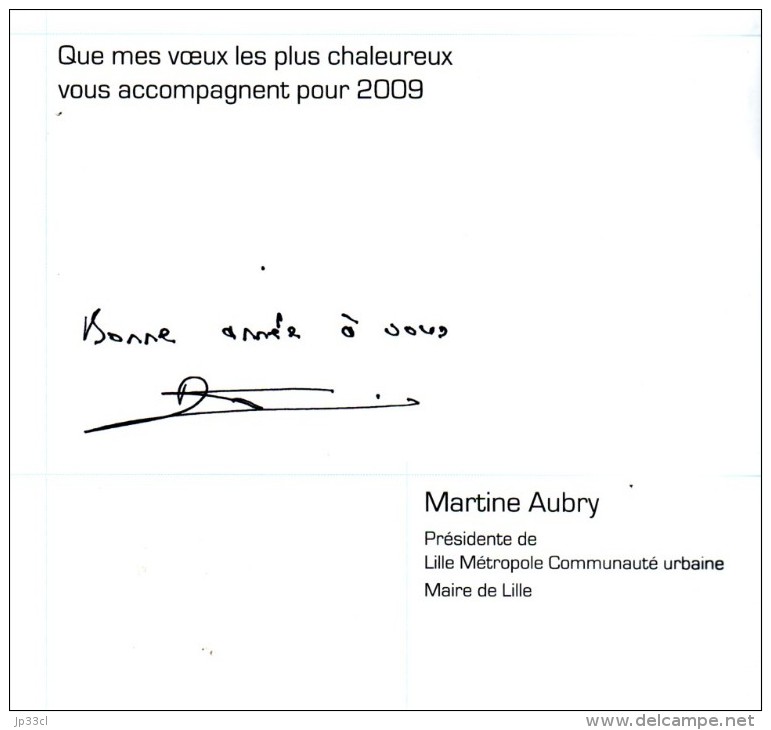 Les Voeux De Martine Aubry, Maire De Lille (2009) - Personnages