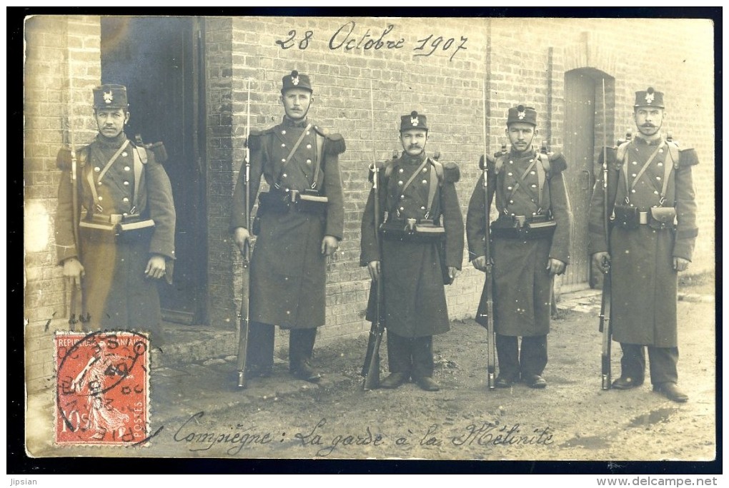 Cpa Carte Photo Du 60 Compiègne La Garde à La Mélinite Le 28 Octobre 1907   HIV5 - Compiegne