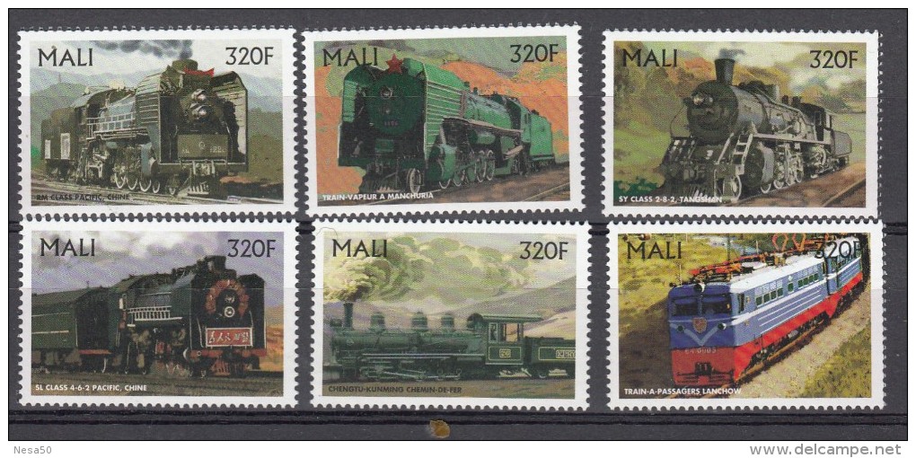 Treinen, Trains, Locomotive,Eisenbahn,  Trenes: Mali 1996 Mi Nr 1538 - 1543 - Treinen