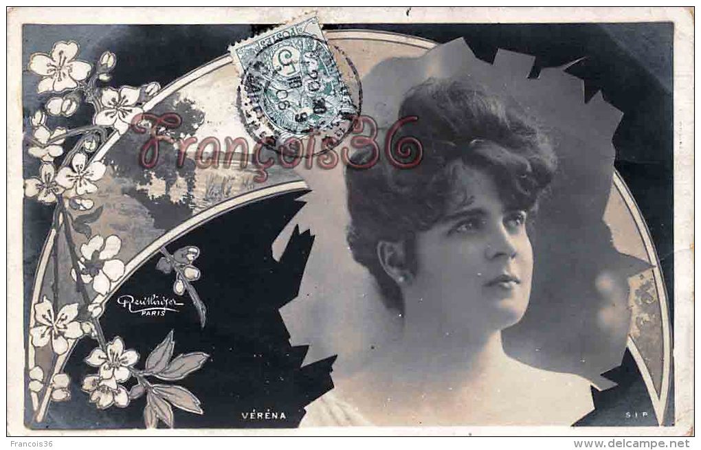 CPA Fantaisie Jolie Fille Jeune Femme Artiste - Artist Pretty Woman Véréna Par Reutlinger Paris - Art Nouveau  - 1906 - Artistes