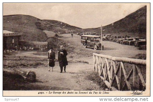 CPA LE GARAGE DES AUTOS AU SOMMET DU PUY DE DOME - Autres & Non Classés