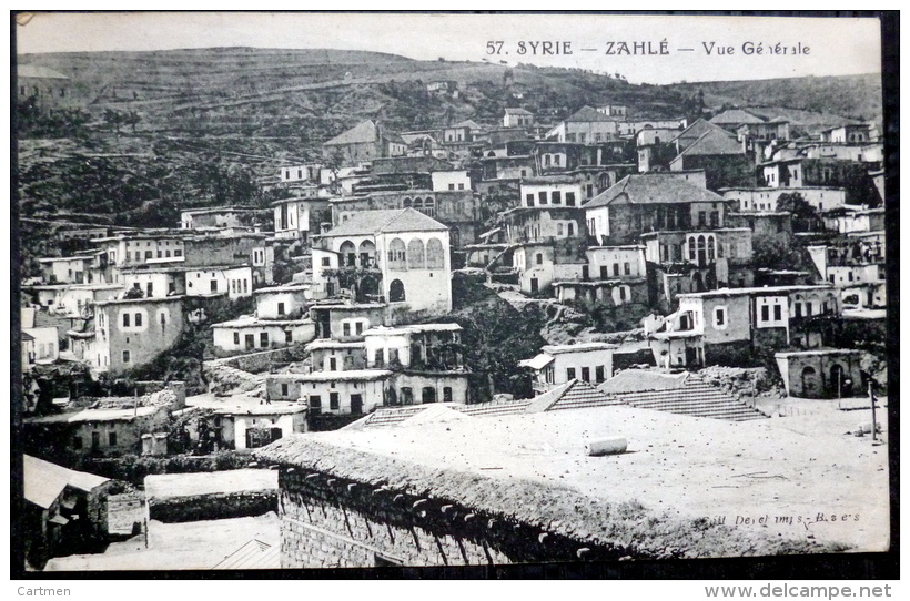 SYRIE  ZAHLE  VUE GENERALE  CARTE AYANT CIRCULE - Siria