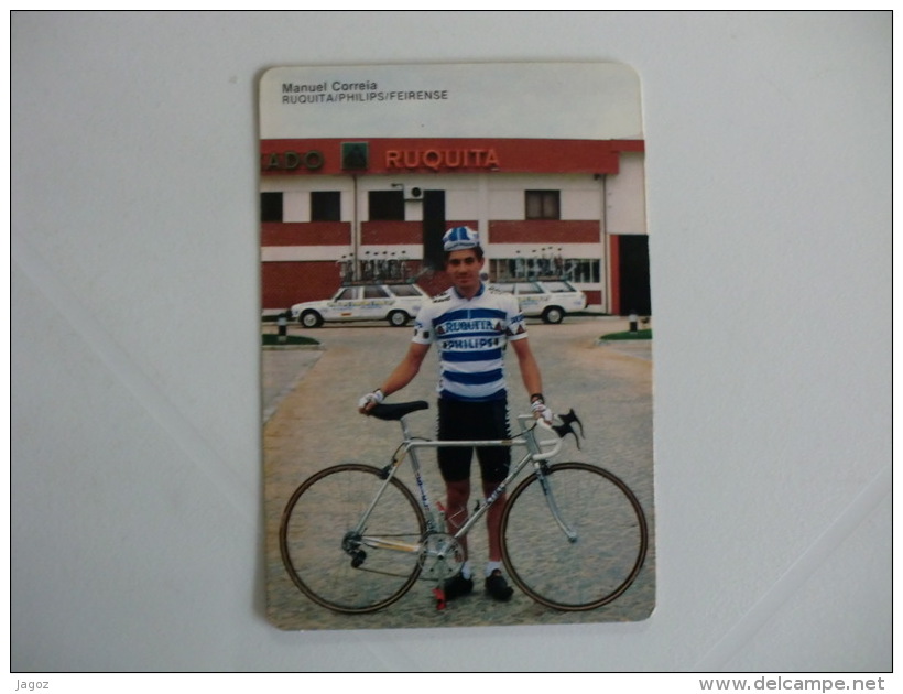 Cycling Cyclisme Ciclismo Ruquita Philips Feirense Manuel Correia Portugal Portuguese Pocket Calendar 1989 - Kleinformat : 1981-90