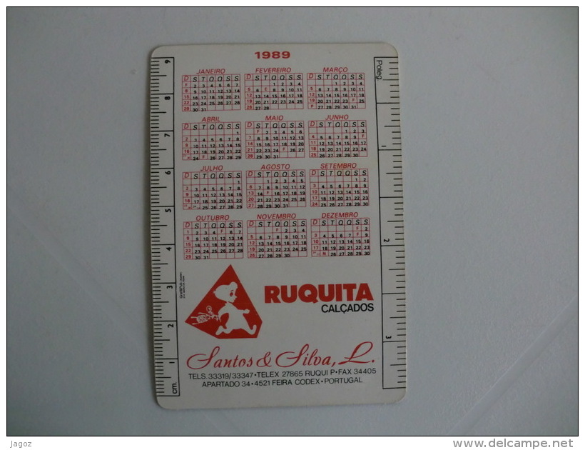 Cycling Cyclisme Ciclismo Ruquita Philips Feirense Manuel Correia Portugal Portuguese Pocket Calendar 1989 - Formato Piccolo : 1981-90