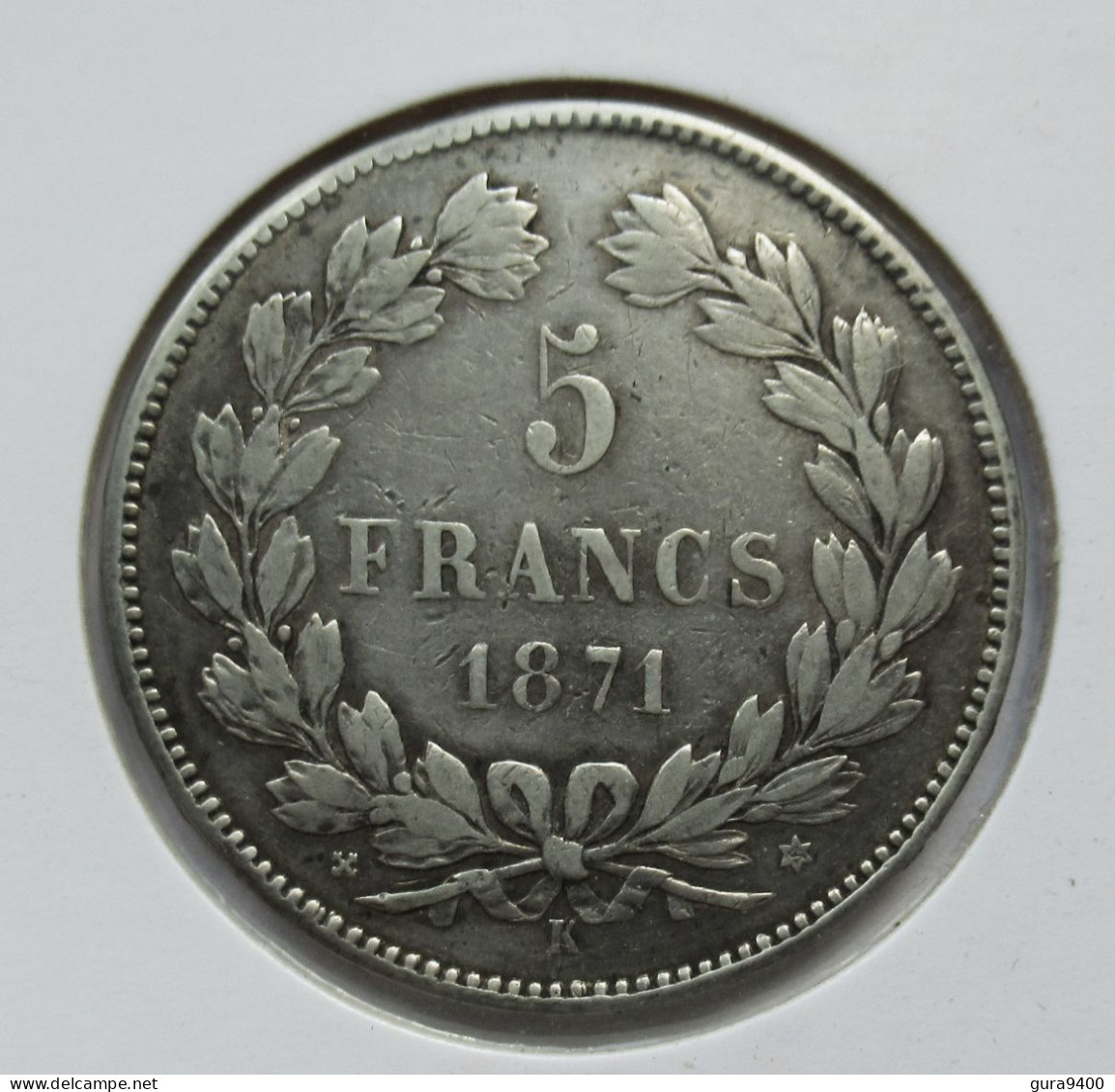 Frankrijk 5 Francs, 1871 K - Andere & Zonder Classificatie