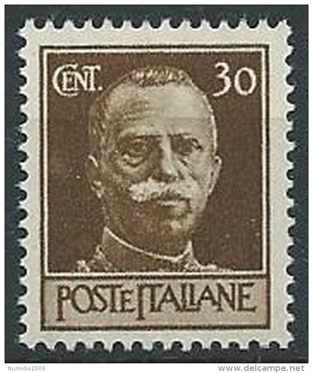 1944 LUOGOTENENZA ROMA 30 CENT FILIGRANA CORONA MNH ** - ED1048-9 - Neufs