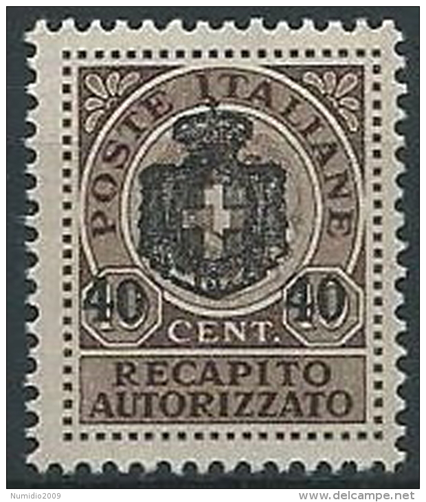 1945 LUOGOTENENZA RECAPITO AUTORIZZATO 40 SU 10 CENT MNH ** - ED1051-4 - Service Privé Autorisé