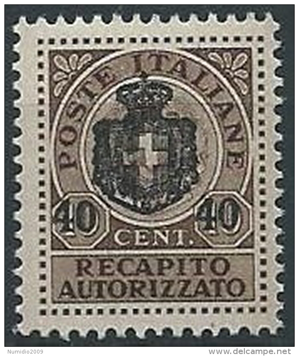 1945 LUOGOTENENZA RECAPITO AUTORIZZATO 40 SU 10 CENT MNH ** - ED1052-2 - Autorisierter Privatdienst