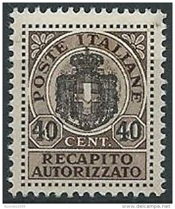 1945 LUOGOTENENZA RECAPITO AUTORIZZATO 40 SU 10 CENT MNH ** - ED1052-3 - Servicio Privado Autorizado