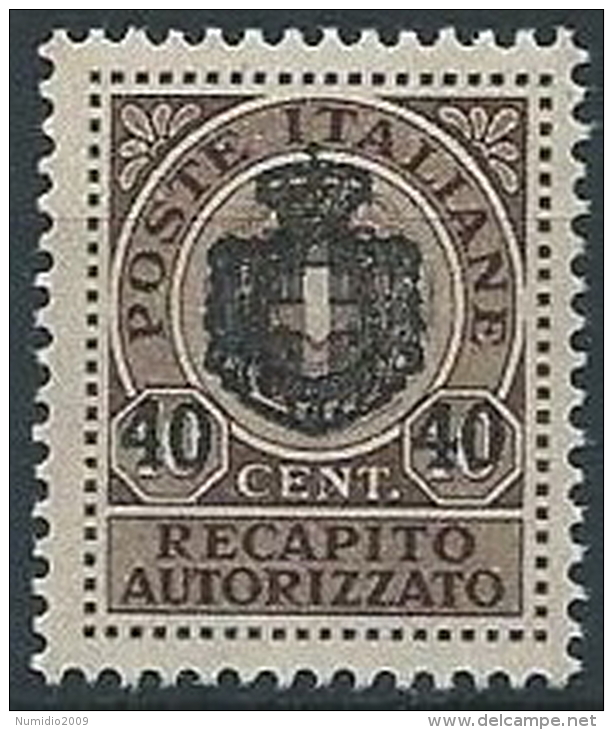 1945 LUOGOTENENZA RECAPITO AUTORIZZATO 40 SU 10 CENT MNH ** - ED1052-8 - Autorisierter Privatdienst