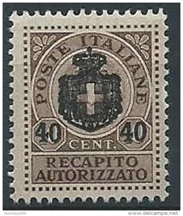 1945 LUOGOTENENZA RECAPITO AUTORIZZATO 40 SU 10 CENT MNH ** - ED1053 - Service Privé Autorisé