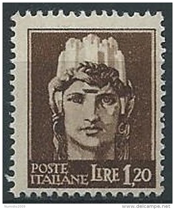 1945 LUOGOTENENZA ROMA 1,20 LIRE FILIGRANA RUOTA MNH ** - ED1055-2 - Neufs