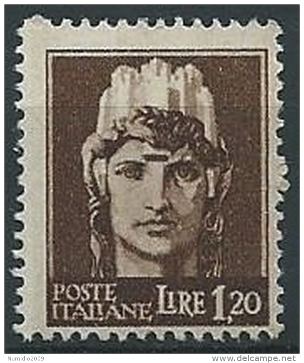 1945 LUOGOTENENZA ROMA 1,20 LIRE FILIGRANA RUOTA MNH ** - ED1055-3 - Neufs