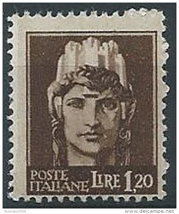 1945 LUOGOTENENZA ROMA 1,20 LIRE FILIGRANA RUOTA MNH ** - ED1055-8 - Neufs