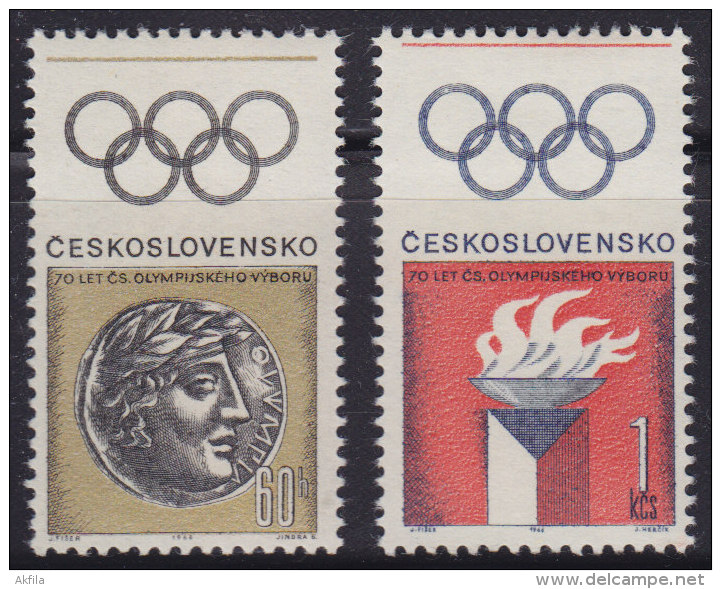 Czechoslovakia 1966 ; 70 Years Of The Olympic Games, MNH (**) - Ungebraucht