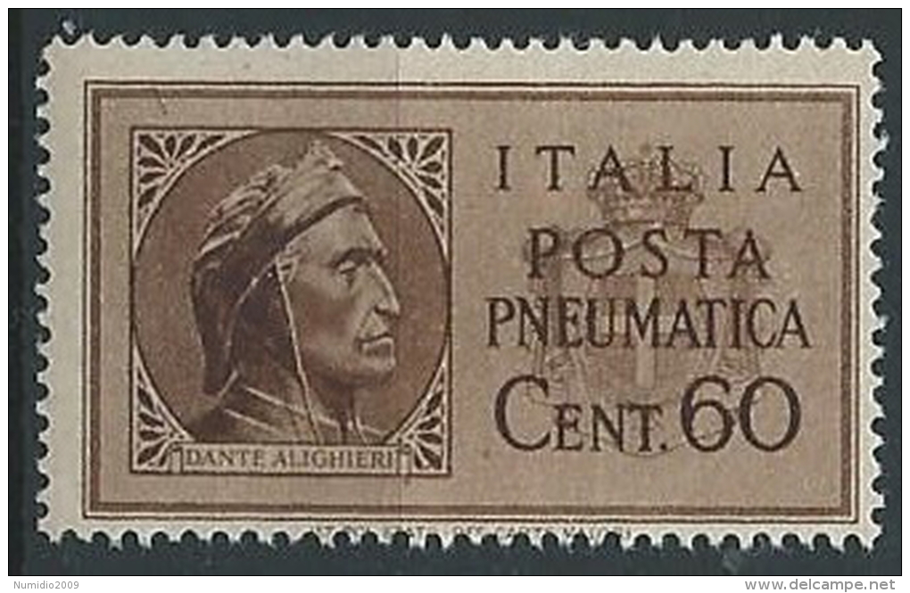 1945 LUOGOTENENZA POSTA PNEUMATICA 60 CENT MNH ** - ED1058 - Recapito Autorizzato