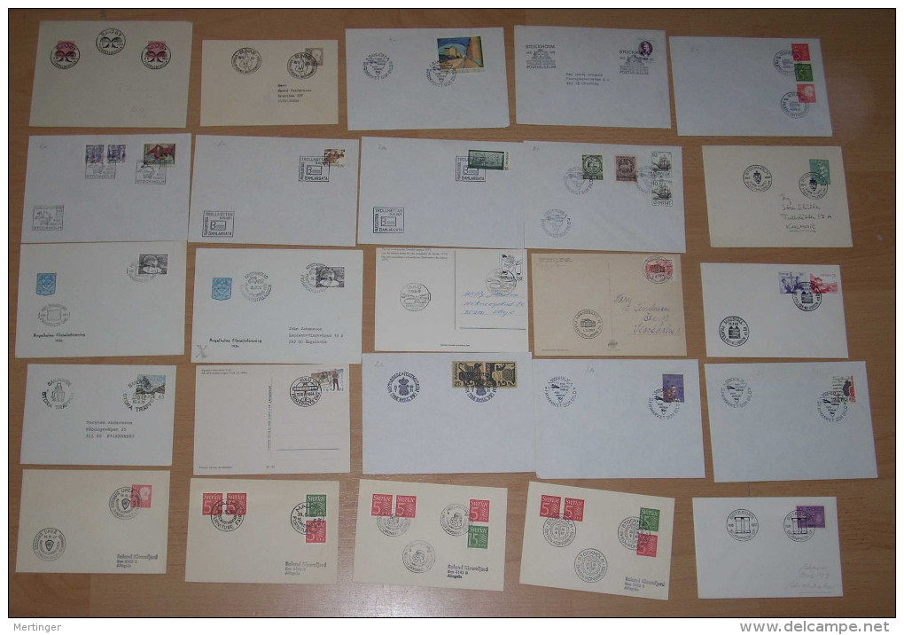 Schweden Sweden Ca 1950-75 Collection 75 Covers With Special Postmarks - Collections