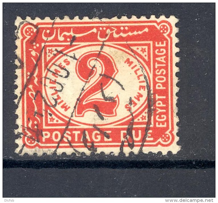 EGYPT, 1921 Postage Due 2m Red VFU, SGD99 - 1915-1921 Protectorat Britannique