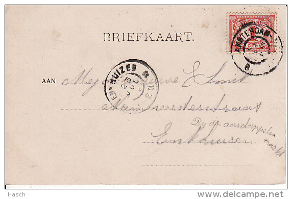 2091  154Alkmaar, Oude Mannenhuis 1902 (duidelijke Stempel Op Zegel) - Alkmaar