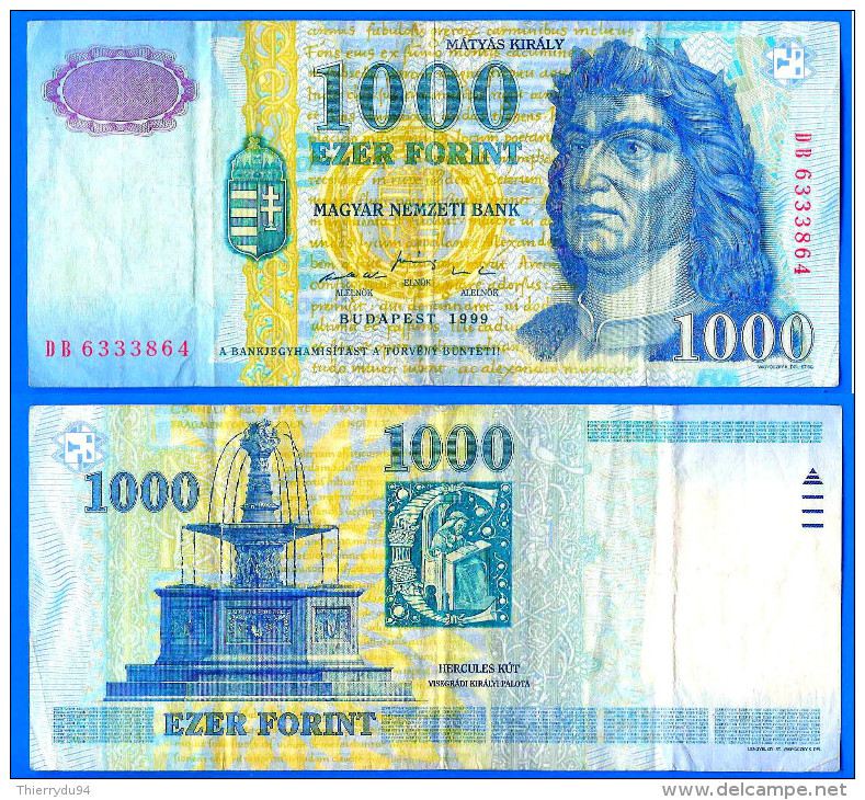 Hongrie 1000 Forint 1999 Hungary Magyar Matys Kiraly Paypal Bitcoin Skrill OK - Hongrie