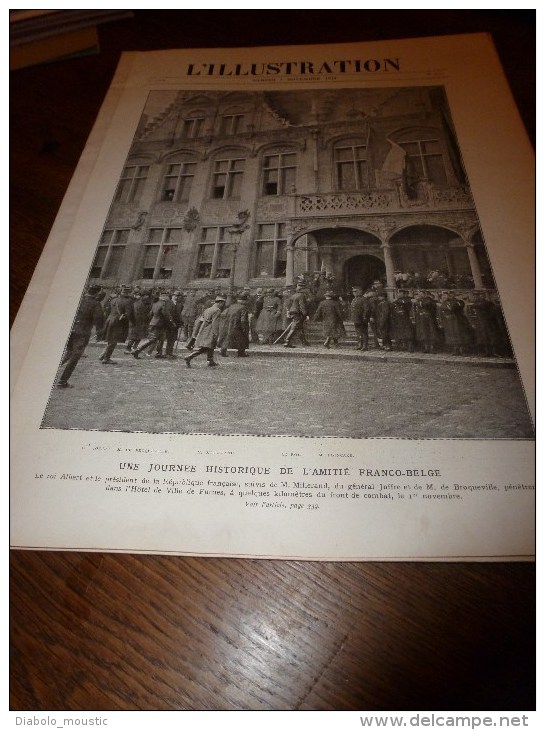 1914  GUERRE MONDIALE :Roi Albert à Furnes;Canadiens De L'armée Britanique; SERBIE  AUTRICHE; Carol 1er; Sommesous - L'Illustration