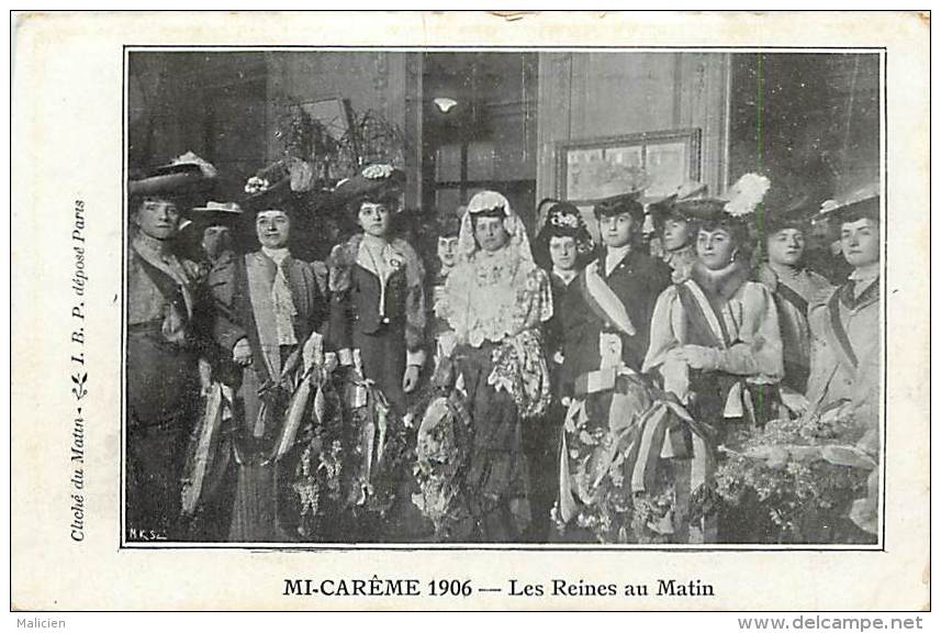 Paris  -ref-B35 -mi Careme 1906 - Les Reines Au Matin - Le Matin Journal - Journaux - Presse - Carte Bon Etat - - Other & Unclassified