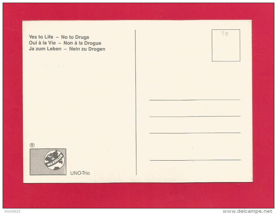 Vereinigte Nationen 1987  Maxi Card , Yes To Life - No To Drugs - 12.6.1987 -2 Scan - - Gemeinschaftsausgaben New York/Genf/Wien