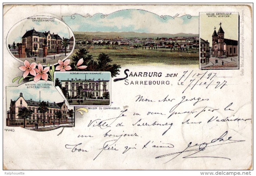 Saarburg - Précurseur - Cachet De Saarburg à Dieuze - Sarrebourg