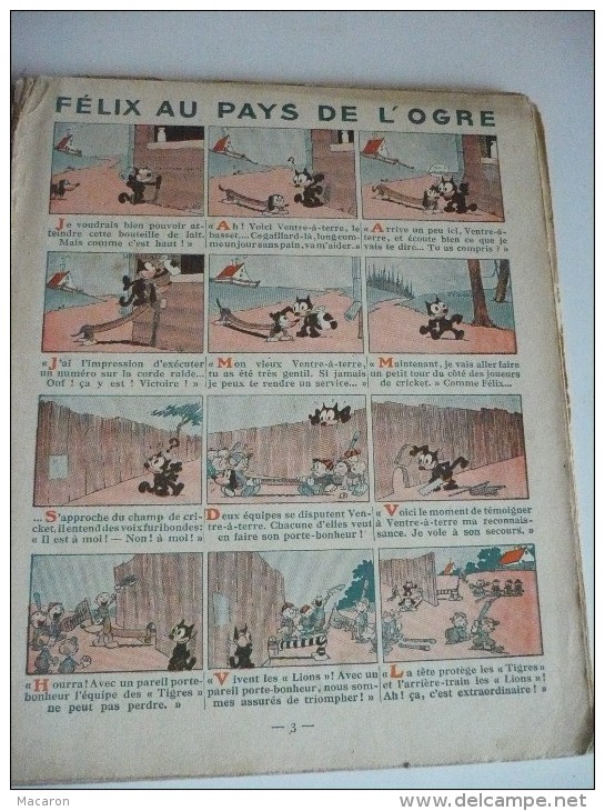 FELIX Au PAYS De L'OGRE. 1931. Illustrations Pat SULLIVAN  Hachette, 32 Pages. ETAT  (voir Description Et Photos) - Félix Le Chat