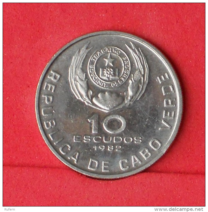 CAPE VERDE  10  ESCUDOS  1982   KM# 19  -    (Nº09484) - Kaapverdische Eilanden