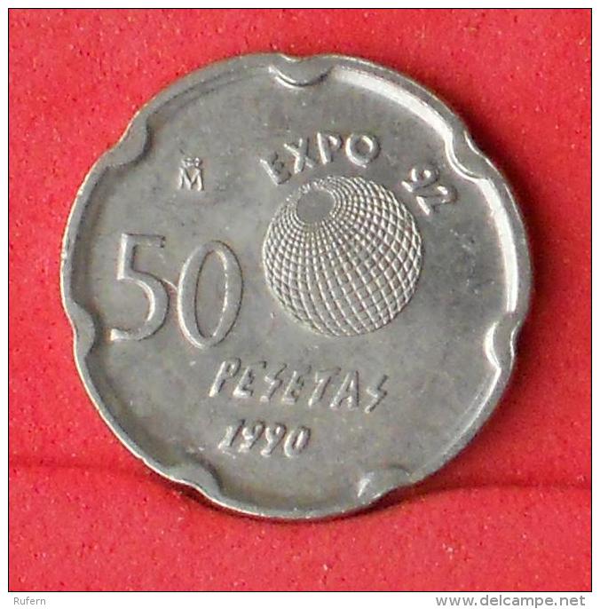 SPAIN  50  PESETAS  1990   KM# 852  -    (Nº09514) - 50 Pesetas